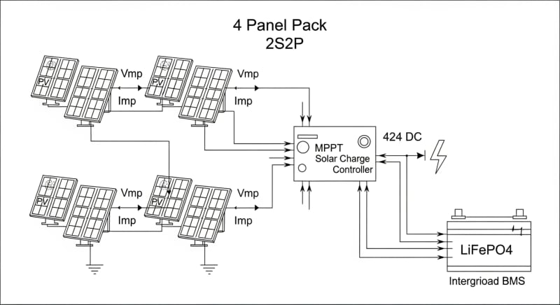 solar panel pack - engineering architecture diagram 2026