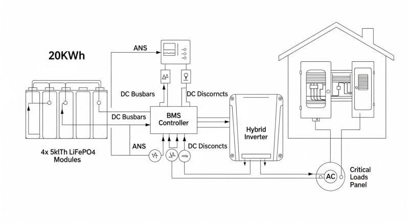 20kwh lithium battery - engineering architecture diagram 2026