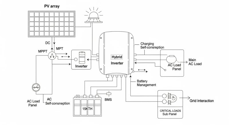 15kwh battery bank - engineering architecture diagram 2026