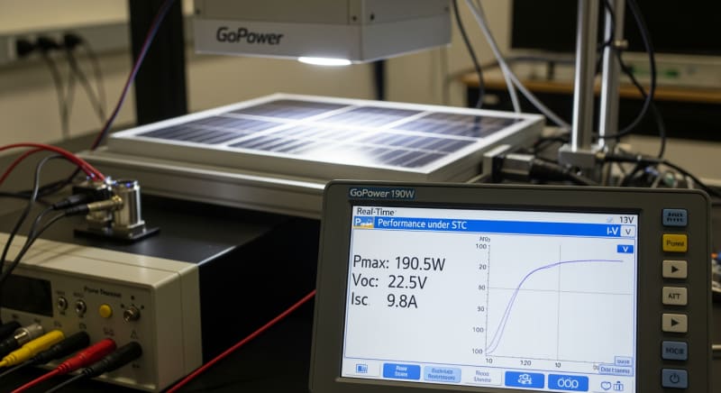 gopower 190w solar panel - performance testing and validation 2026
