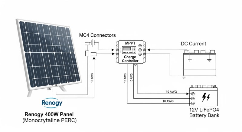 renogy 400w solar panel - engineering architecture diagram 2026