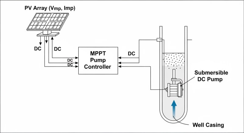 solar water well kit - engineering architecture diagram 2026