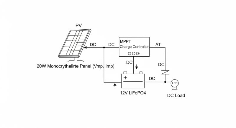 20 watt solar panel kit - engineering architecture diagram 2026