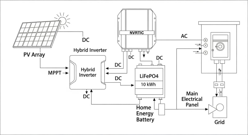 home energy battery - engineering architecture diagram 2026