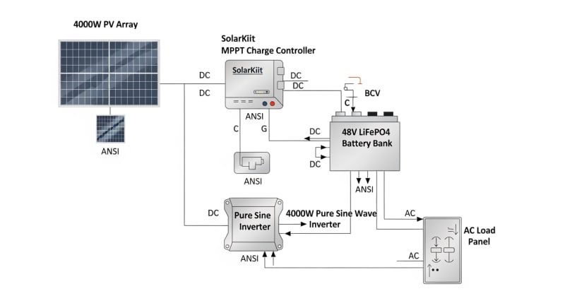 4000w solar panel kit - engineering architecture diagram 2026