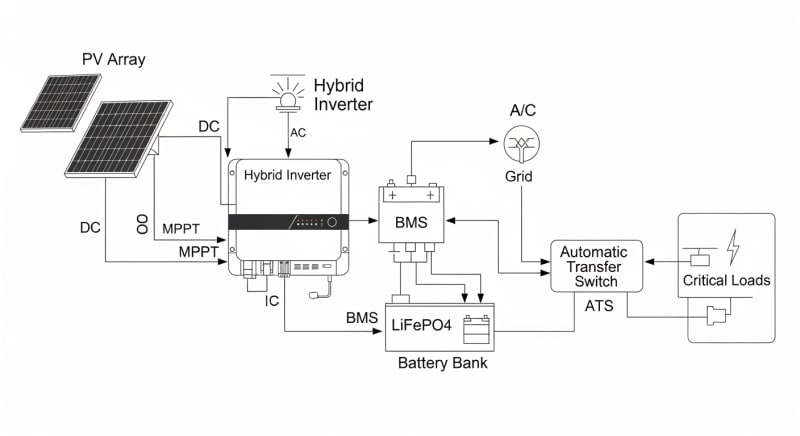 energy backup system - engineering architecture diagram 2026
