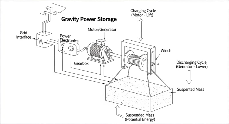 gravity power storage - engineering architecture diagram 2026