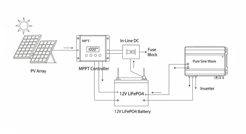 12 volt storage battery - engineering architecture diagram 2026
