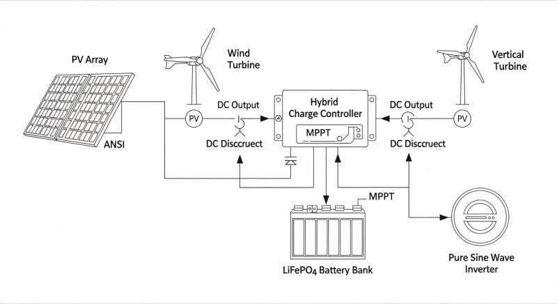 solar and wind generator kits - engineering architecture diagram 2026