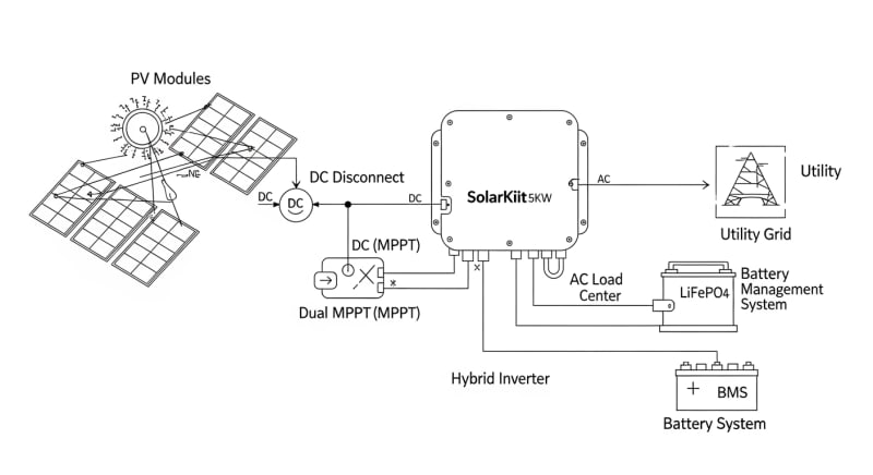 5 kw solar kit - engineering architecture diagram 2026