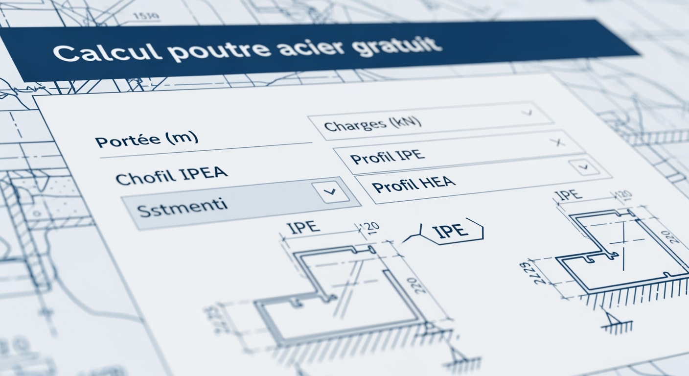 Calcul poutre acier gratuit - 4Génie Civil