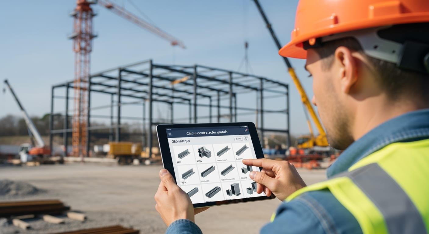 Calcul poutre acier gratuit - 4Génie Civil