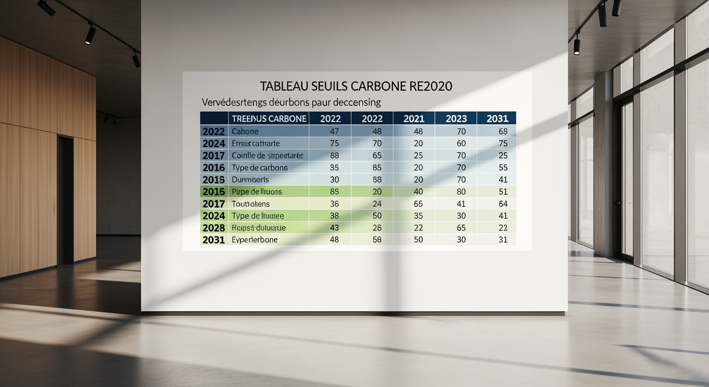 Tableau seuils carbone RE2020 - 4Génie Civil