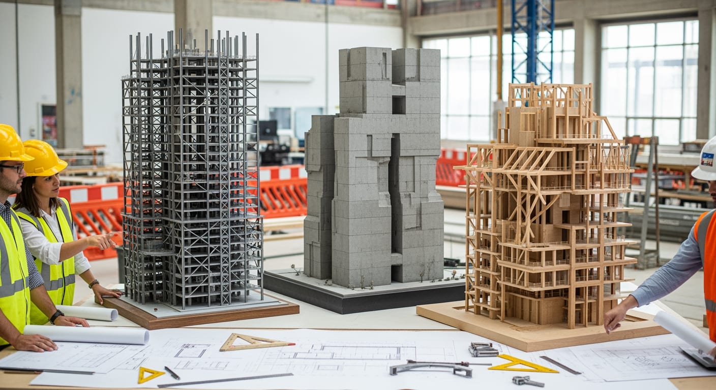 Acier vs Béton vs Bois - 4Génie Civil