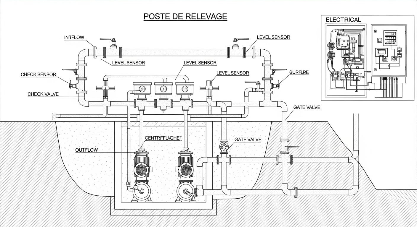 Réseaux assainissement gravitaire, Sous Pression ou Mixte ? (Update 2026) 2 Réseaux assainissement gravitaire - 4Génie Civil