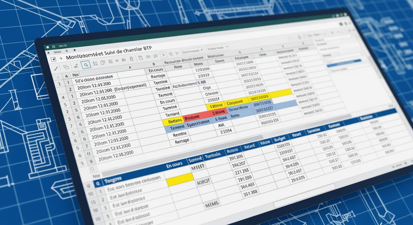 application excel de suivi de chantier btp efficace - 4Génie Civil