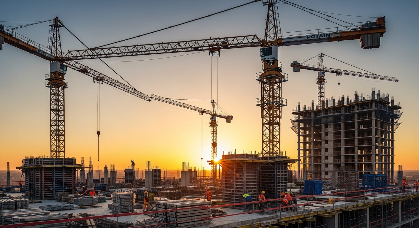 grues à tour potain liebherr prix montage capacité - 4Génie Civil