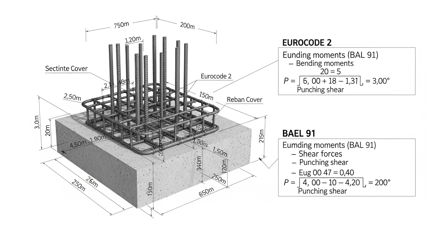 Dimensionnement des Semelles Isolées Eurocode 2 vs BAEL 91 - 4Génie Civil
