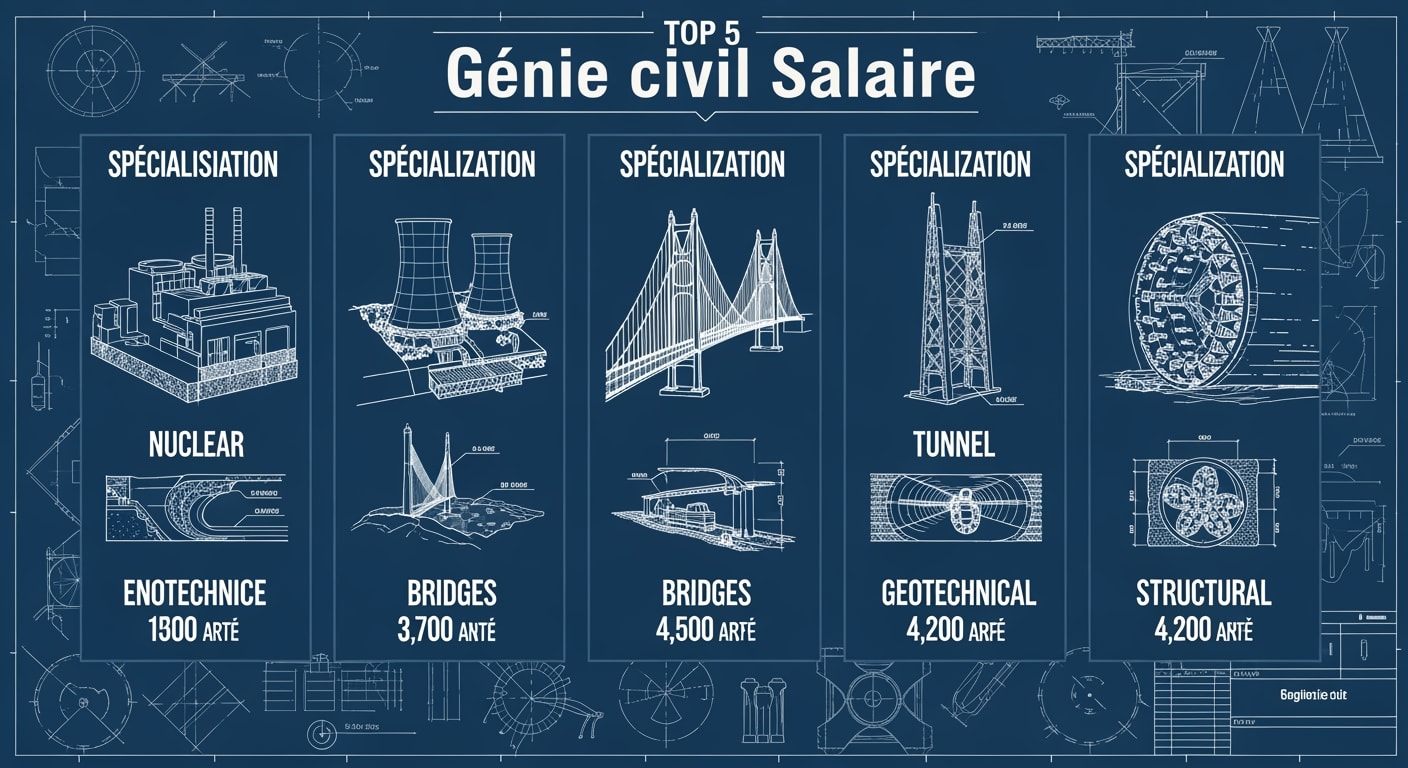 Génie civil salaire : Guide des Rémunérations au Maroc 2026 2 Génie civil salaire - 4Génie Civil