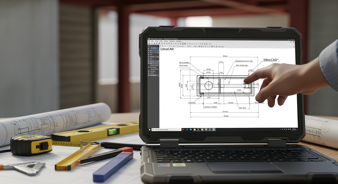 LibreCAD : Logiciel de DAO Gratuit pour Plans 2D (2026) 3 LibreCAD - 4Génie Civil