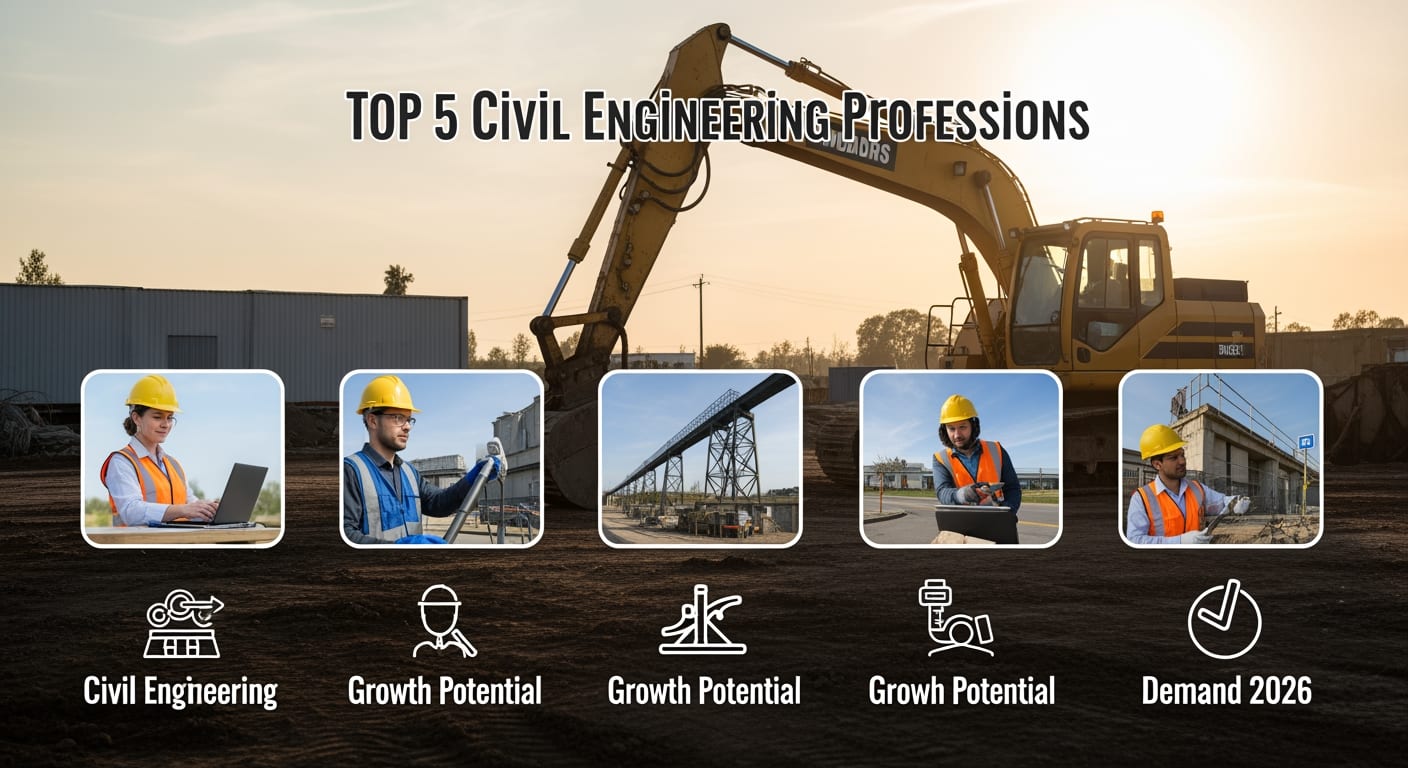 Top 5 métiers génie civil - 4Génie Civil