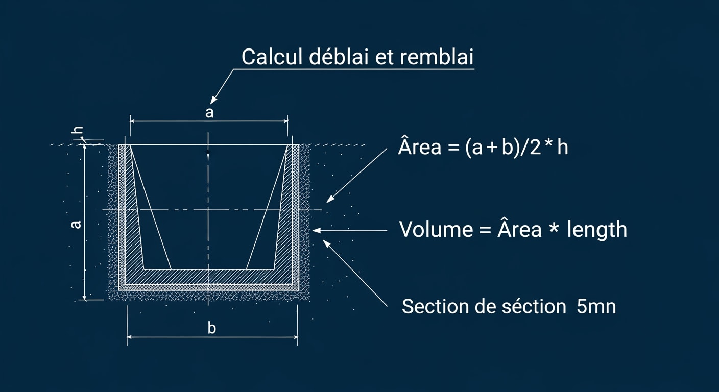 calcul déblai et remblai - 4Génie Civil