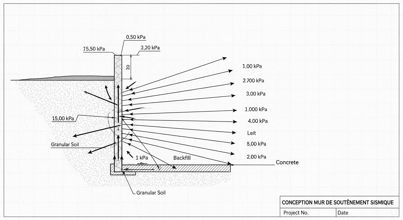 Conception Mur de Soutènement Sismique - 4Génie Civil