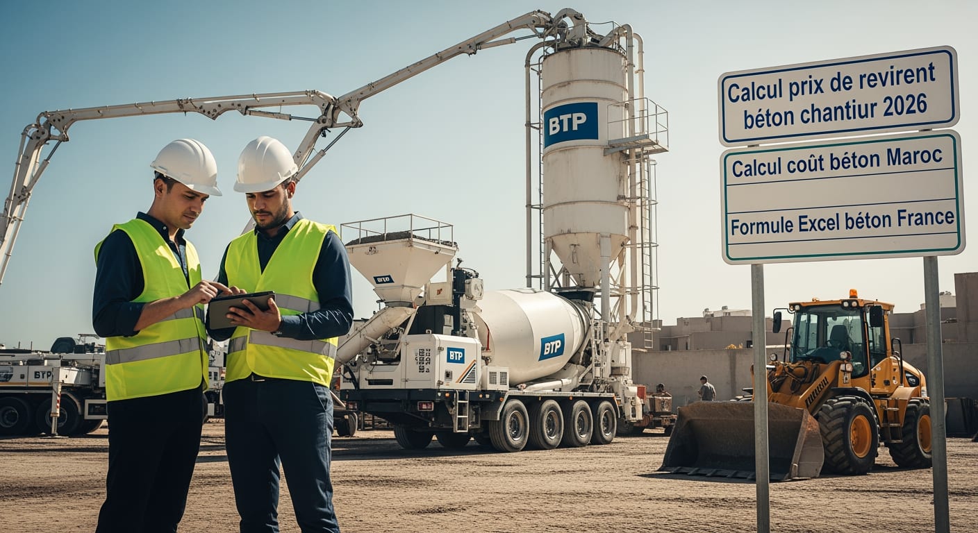 Calcul prix de revient béton chantier 2026 - Guide complet 4Génie Civil