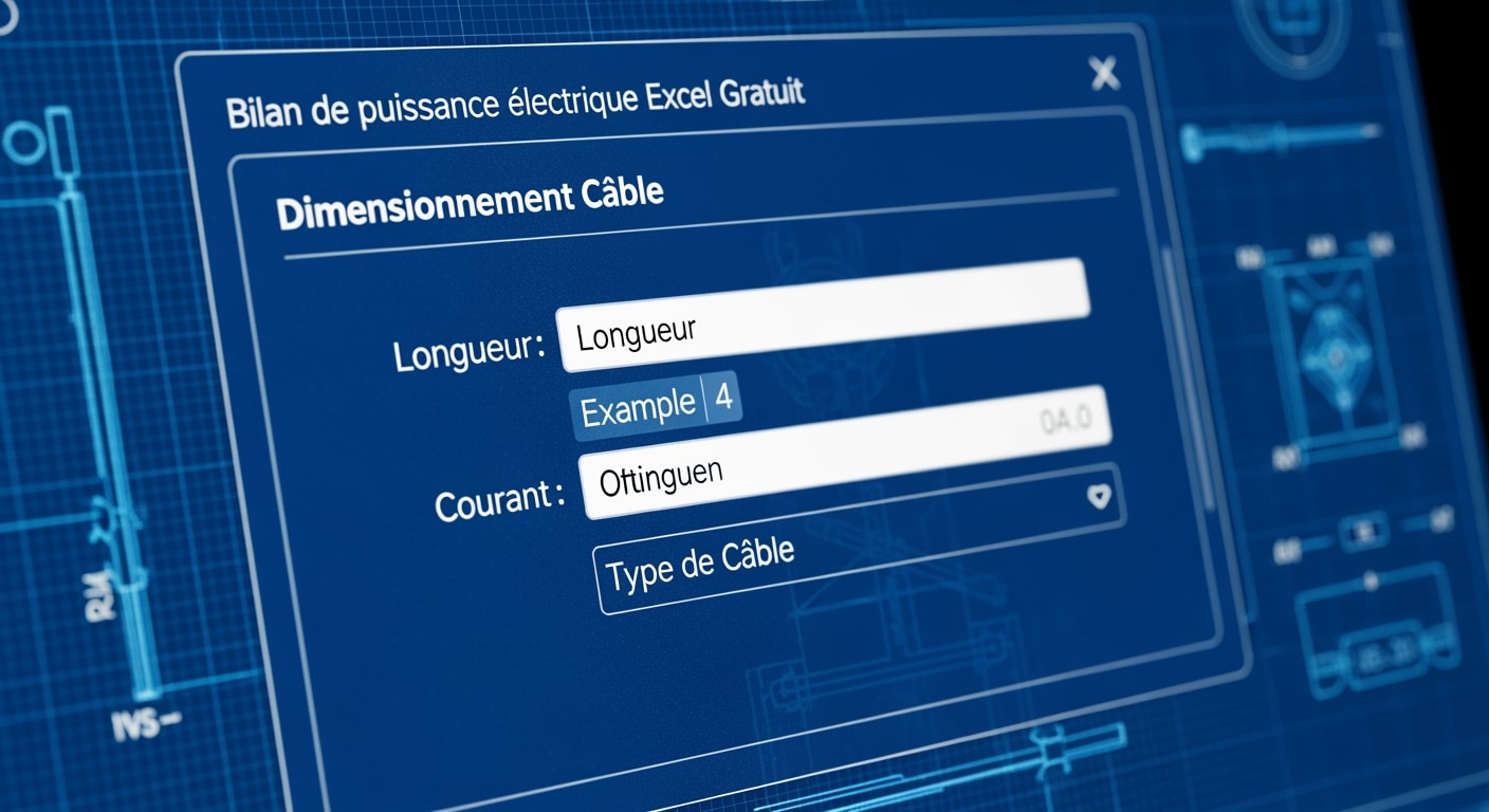 Calcul Bilan de Puissance Électrique Méthodologie Bilan de puissance électrique Excel - 4Génie Civil