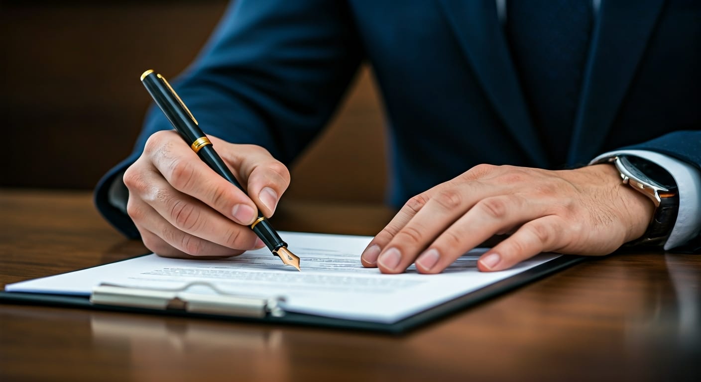 المصادقة على صحة الإمضاء - مرحلة التوقيع والمصادقة