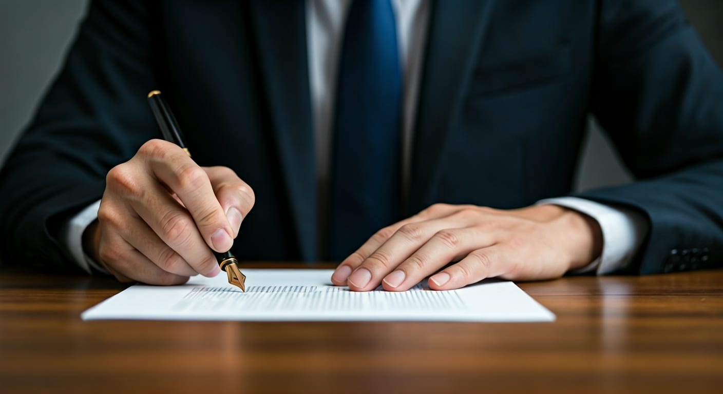 كتابة تعهد والتزام - مرحلة التوقيع والمصادقة