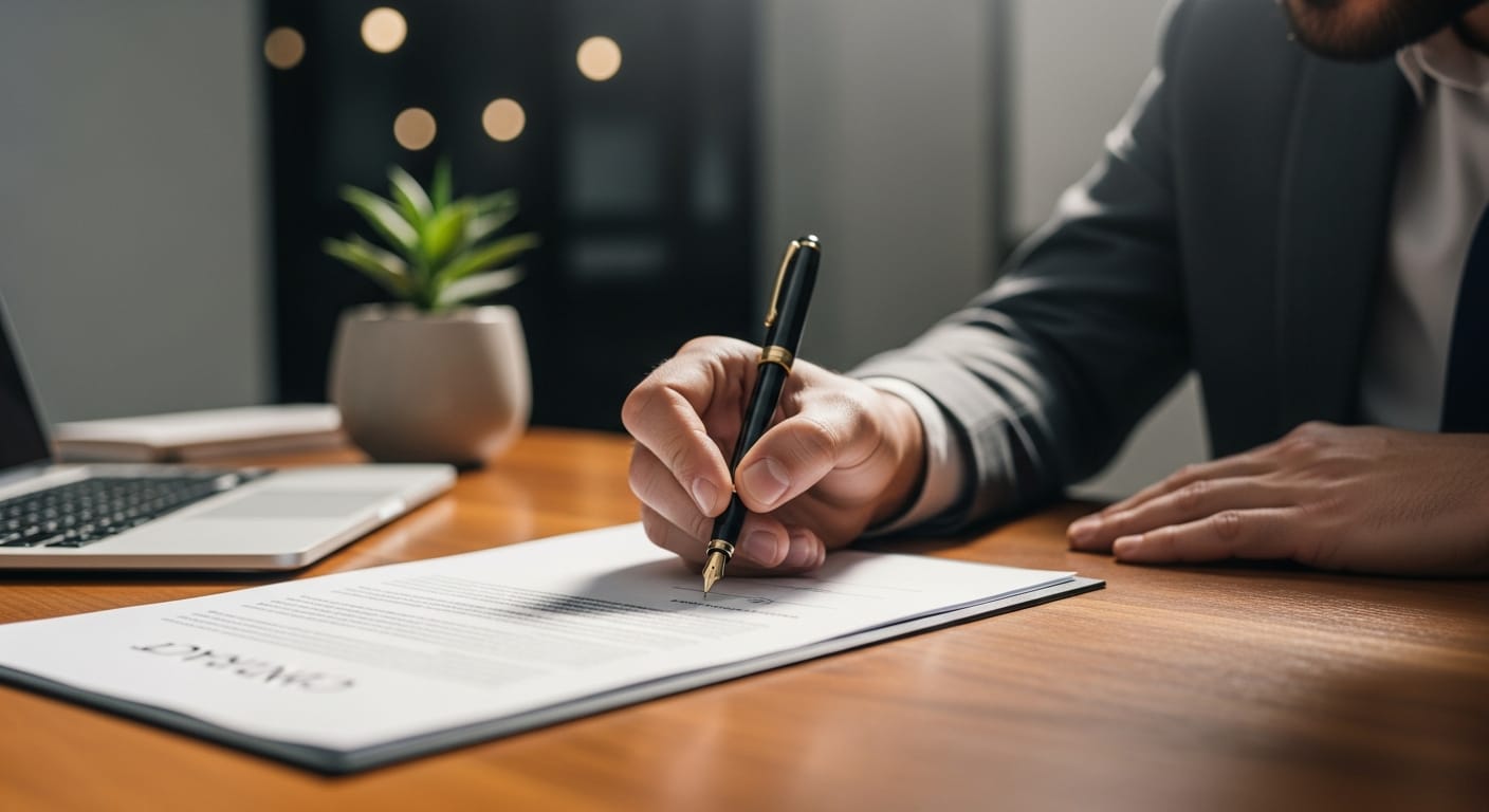 عقد اتفاق بين طرفين مقاولات - مرحلة التوقيع والمصادقة