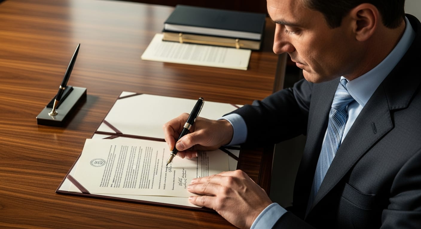 طلب إجراء فحص طبي مضاد - مرحلة التوقيع والمصادقة