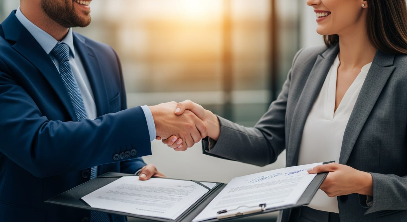 عقد شراكة - إتمام الإجراء بنجاح