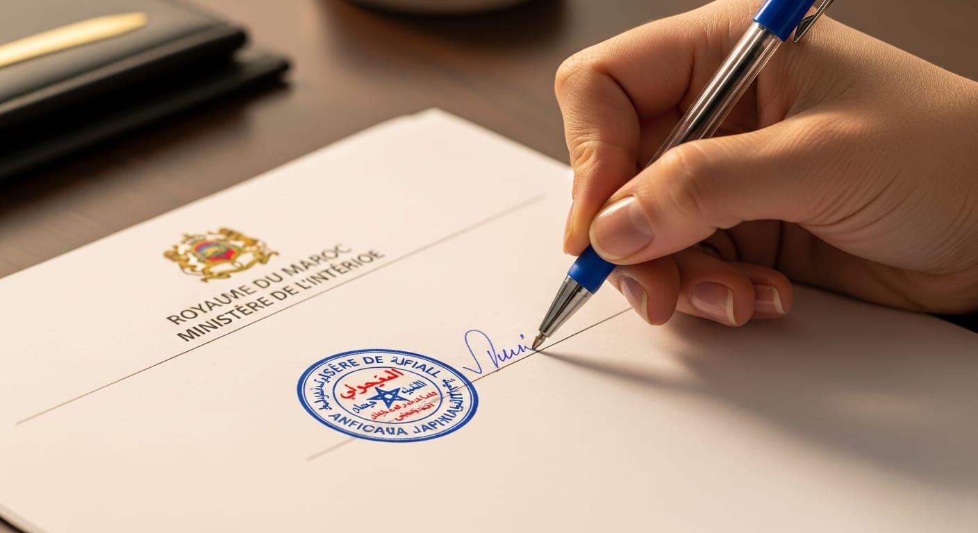 طلب فسخ عقد إشتراك مع إتصالات المغرب - مرحلة التوقيع والمصادقة