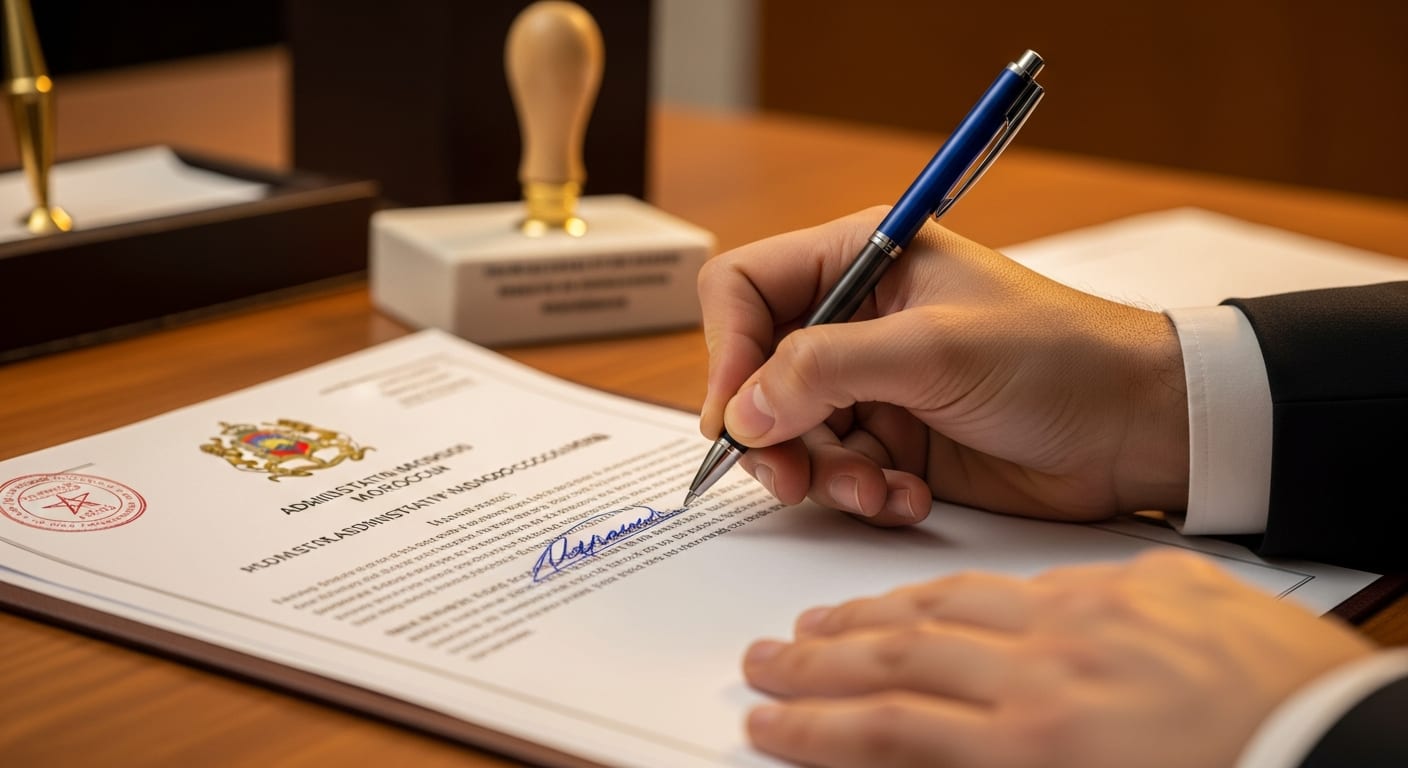 عقد بيع أرض في المغرب - مرحلة التوقيع والمصادقة