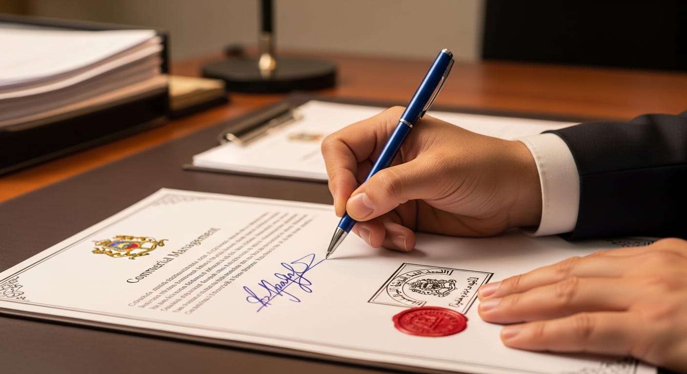 عقد التسيير الحر في المغرب - مرحلة التوقيع والمصادقة