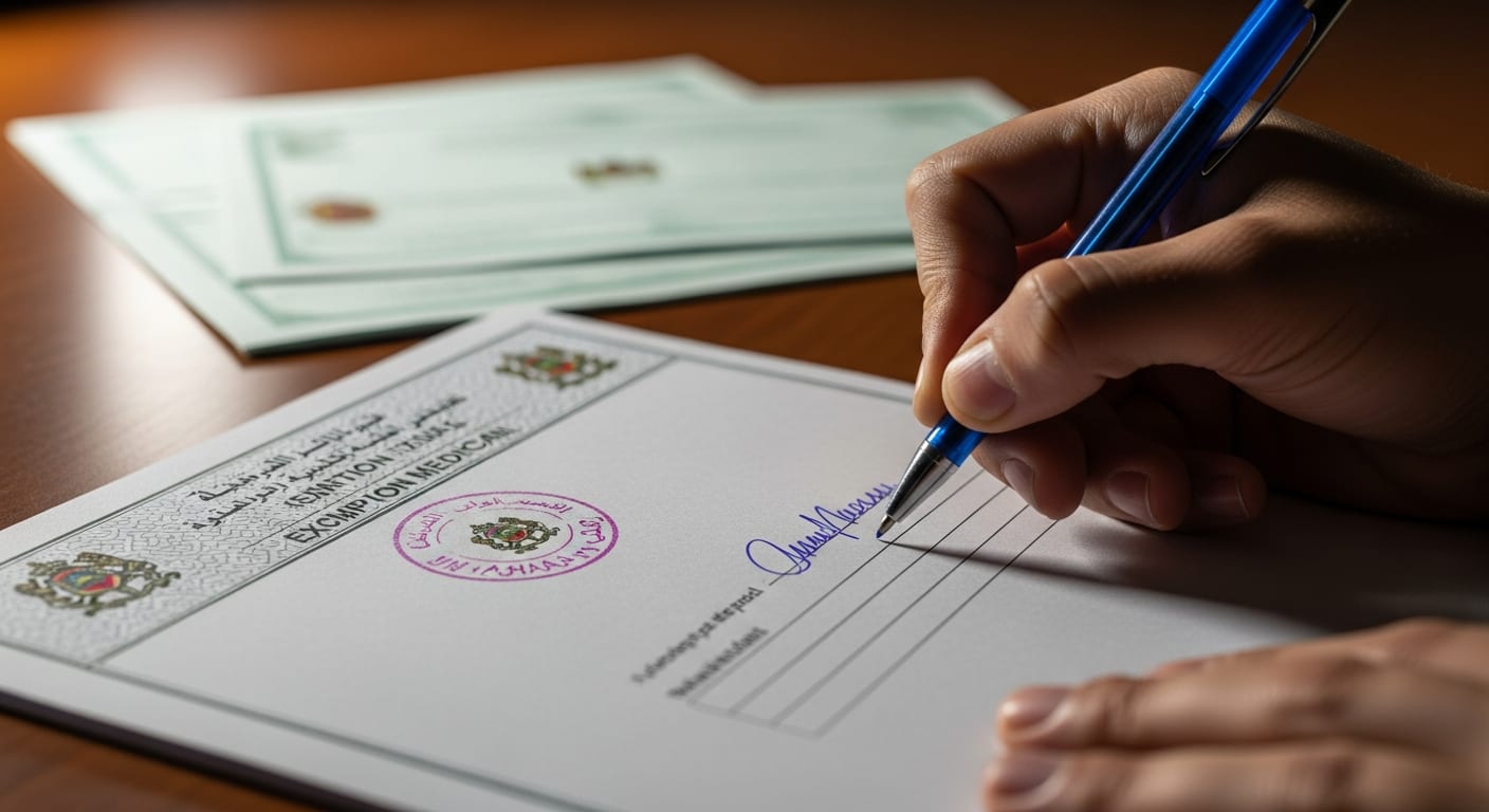 طلب الإعفاء من الخدمة العسكرية - مرحلة التوقيع والمصادقة