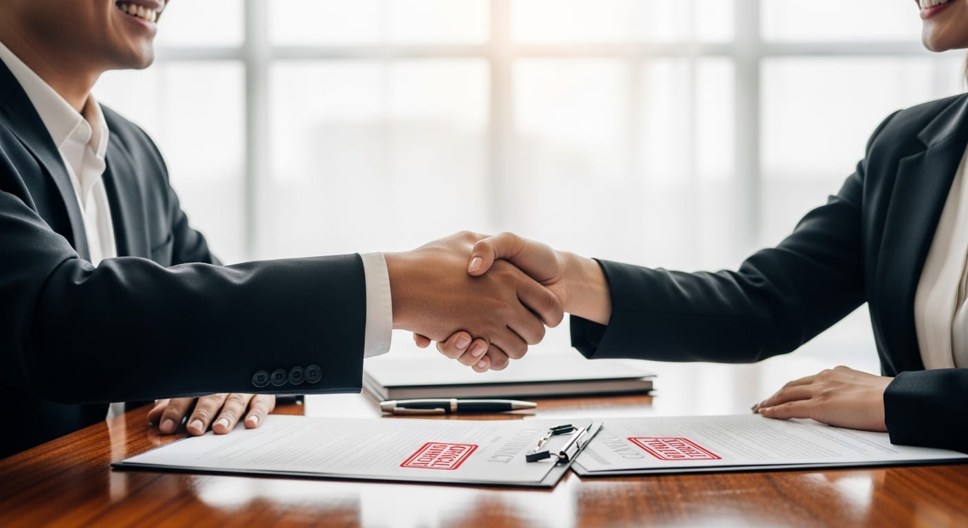 صياغة عقد بيع - إتمام الإجراء بنجاح