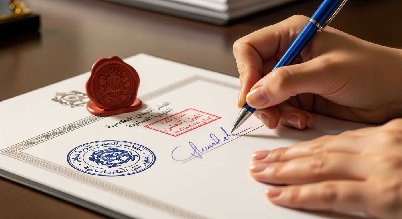 تصريح العمل في الأماكن الضيقة - مرحلة التوقيع والمصادقة