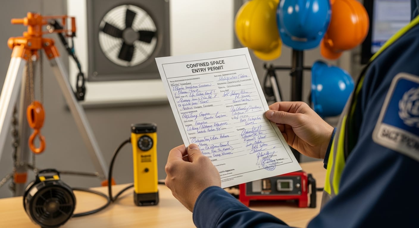 تصريح العمل في الأماكن الضيقة - إتمام الإجراء بنجاح