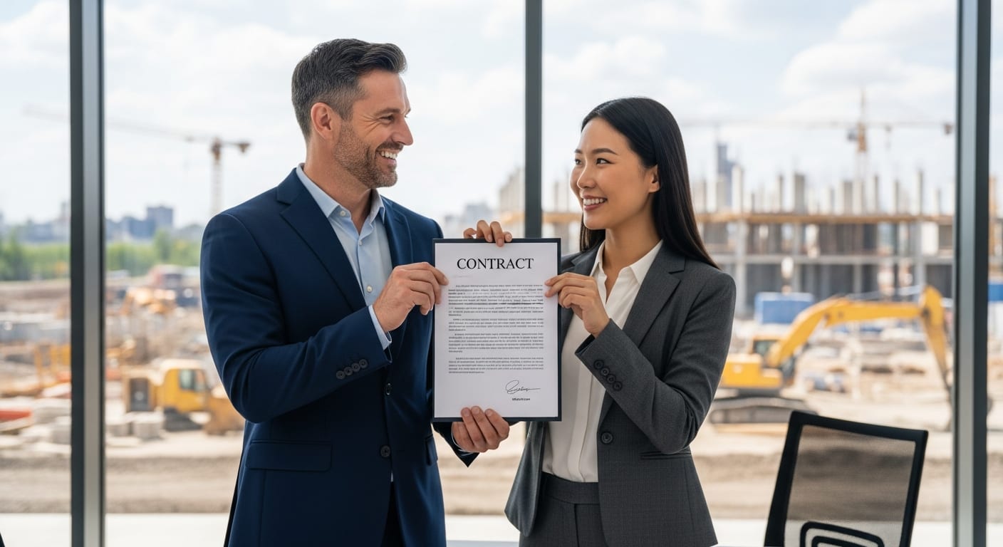 عقد اتفاق بين طرفين مقاولات - إتمام الإجراء بنجاح