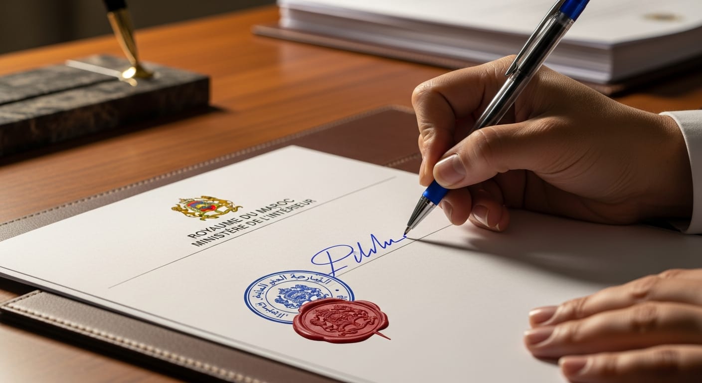 إشعار بعقد جمع عام استثنائي لجمعية - مرحلة التوقيع والمصادقة