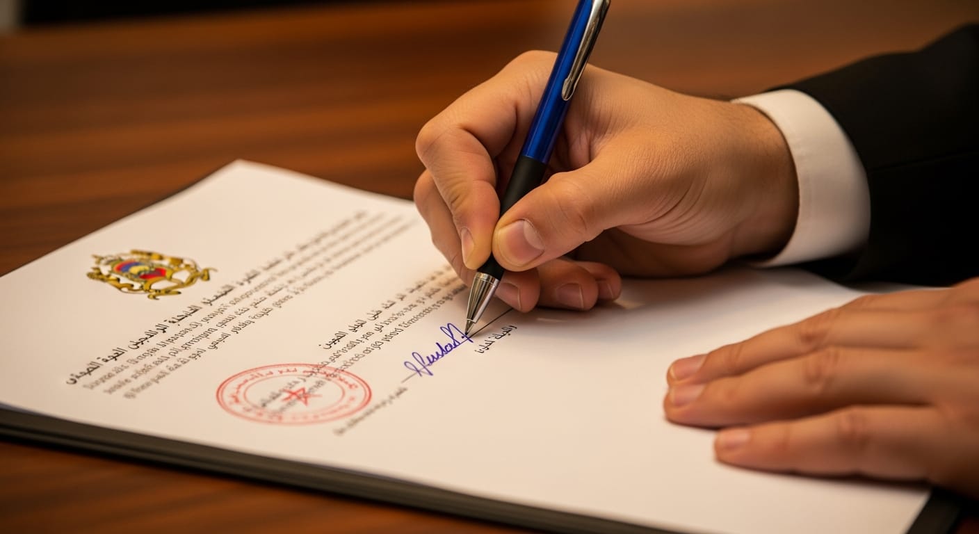 توكيل عقد زواج يمني - مرحلة التوقيع والمصادقة
