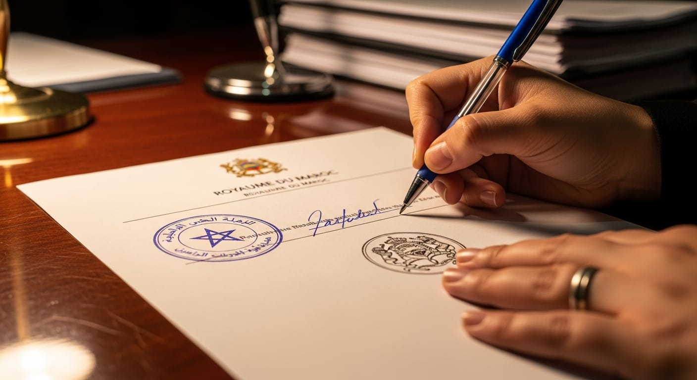 كتابة عقد شراكة بين شخصين - مرحلة التوقيع والمصادقة