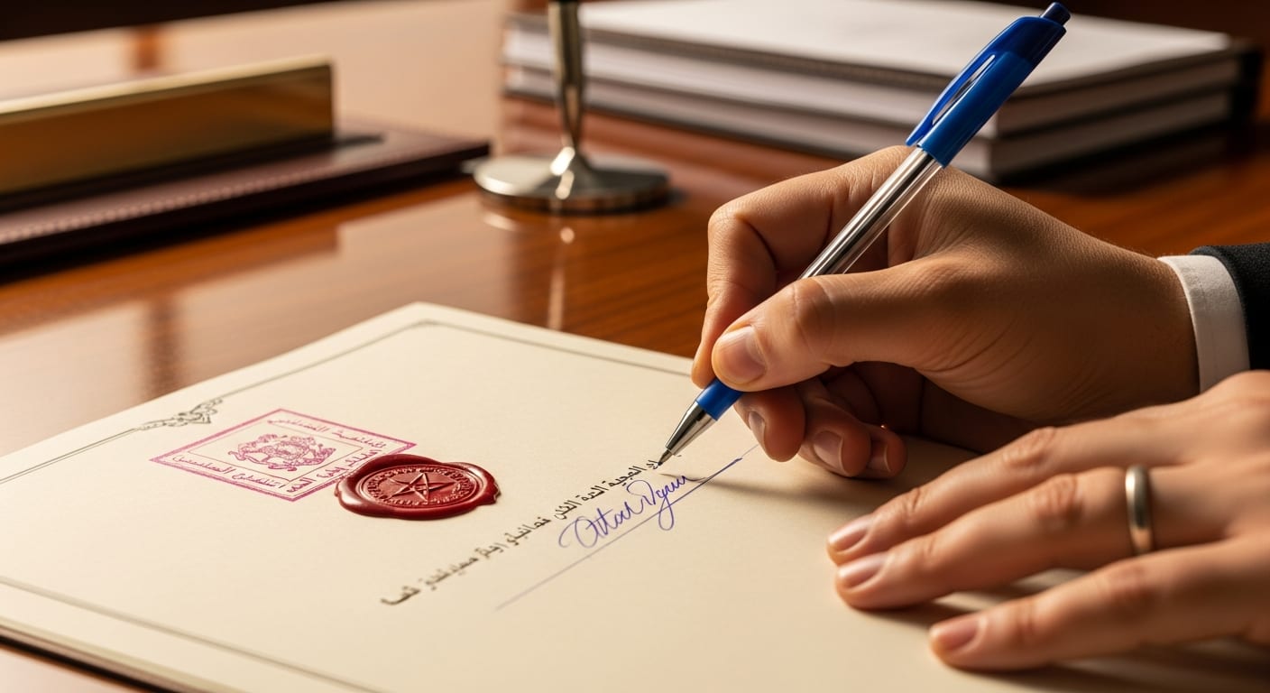 عقد مقاولات مختصر - مرحلة التوقيع والمصادقة