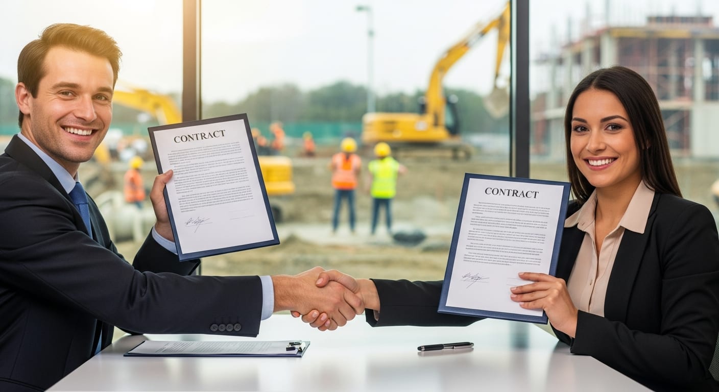 عقد مقاولات مختصر - إتمام الإجراء بنجاح