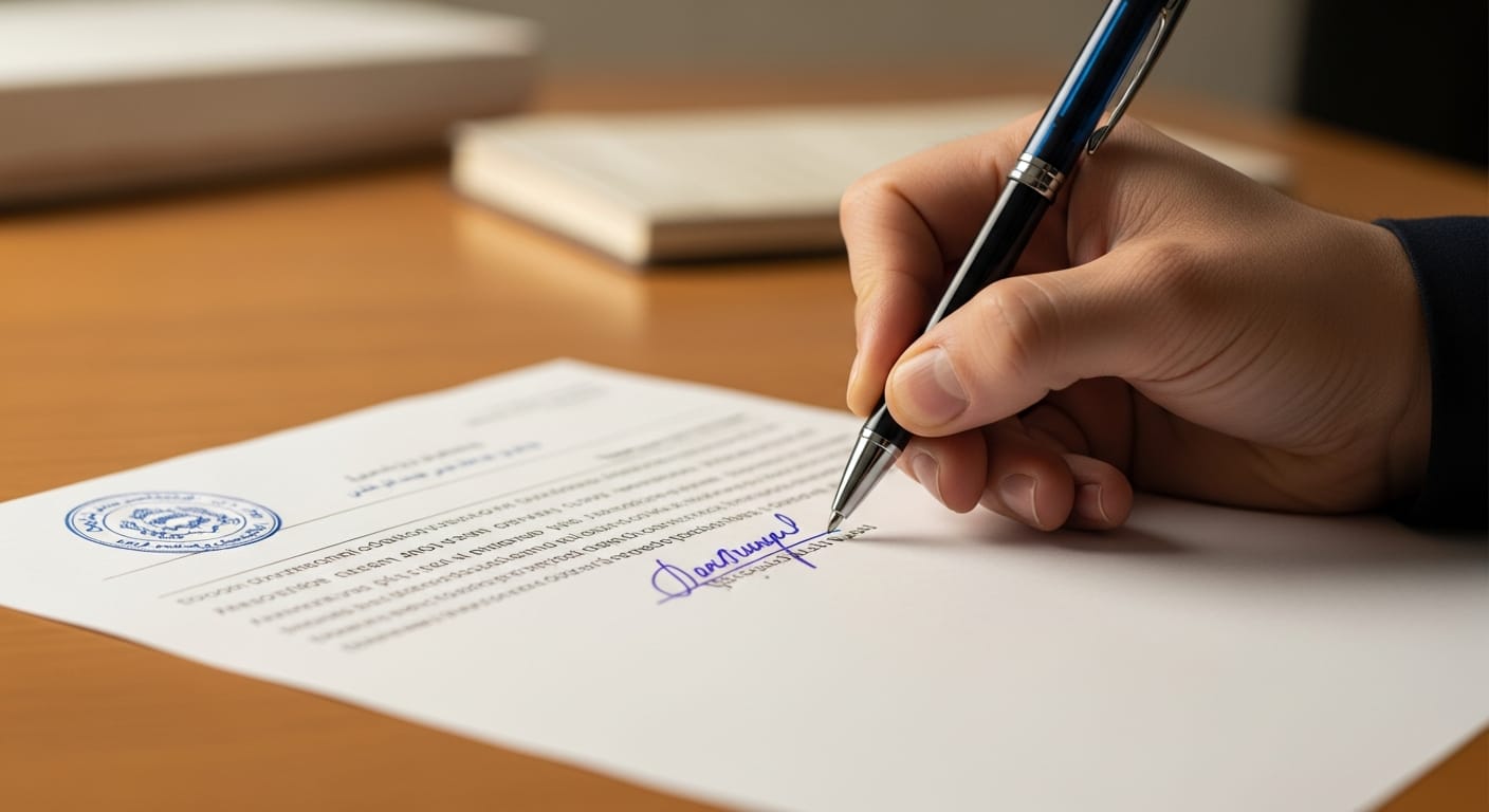 عقد استثمار بين طرفين - مرحلة التوقيع والمصادقة