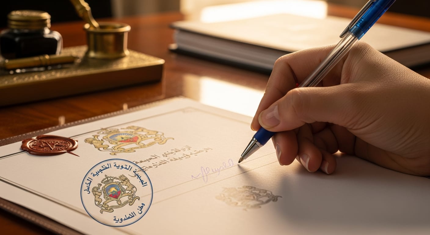 عقد كراء منزل - مرحلة التوقيع والمصادقة