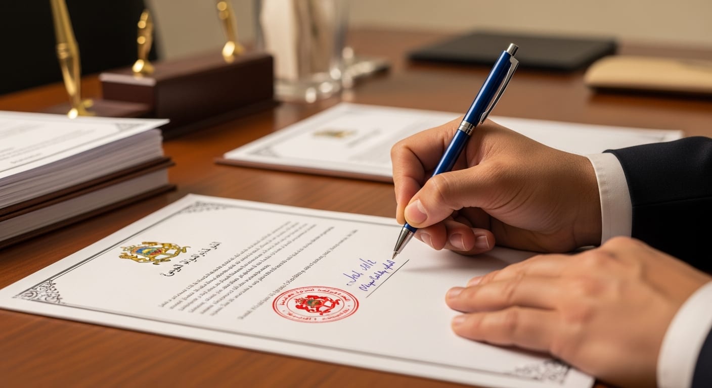 عقد كراء شقة - مرحلة التوقيع والمصادقة